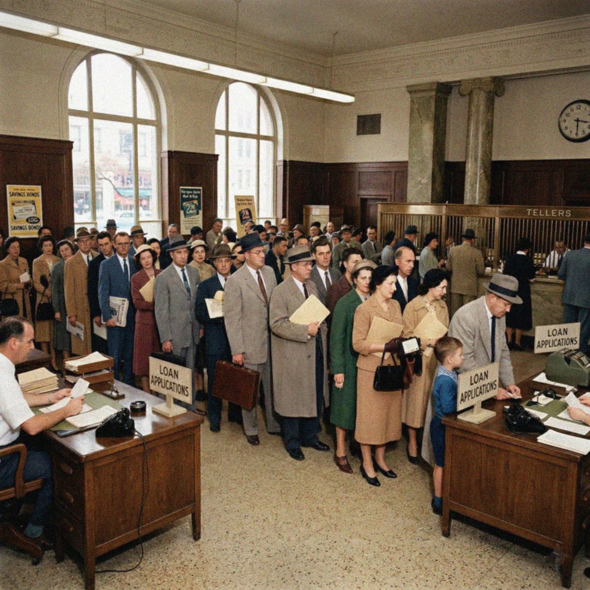 Borrowers waiting for loan applications