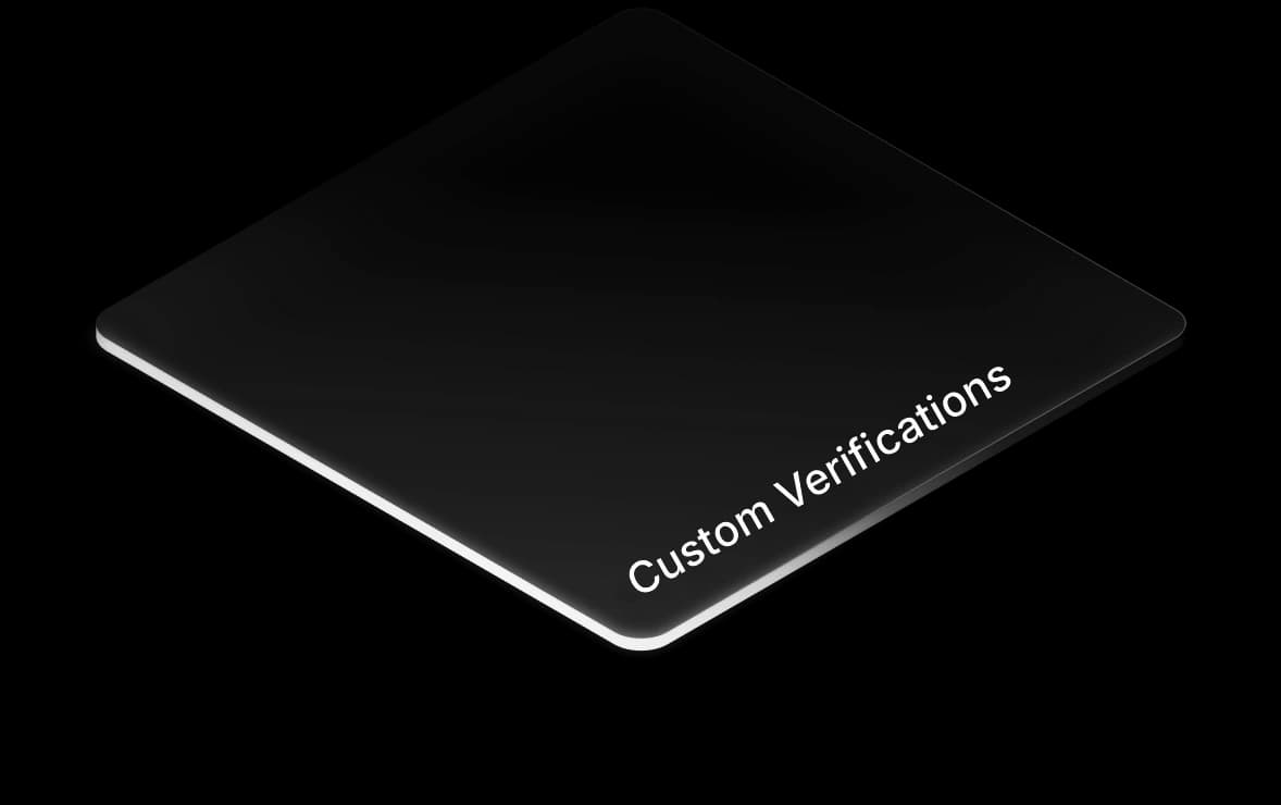 Custom Verifications active
